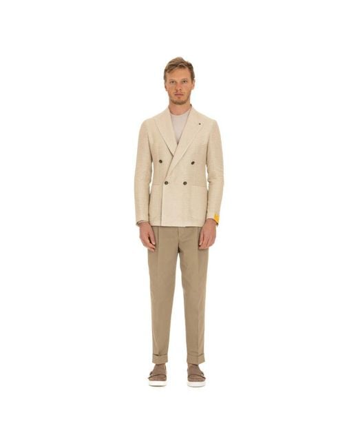 Blazers di Tagliatore in Natural da Uomo