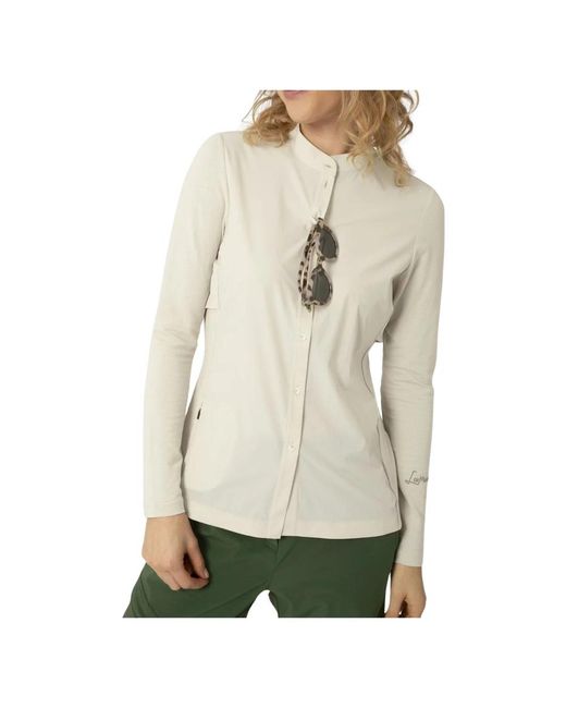 Lamunt Overhemden ,Katoen Ulli Long Sleeve Shirt in het Natural