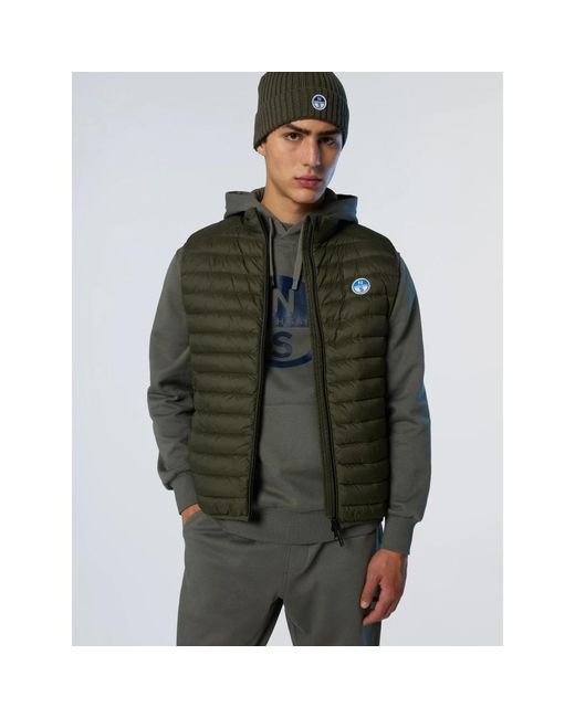 North Sails Jassen ,Groen ,Leer Zephyr Ultralichte Bodywarmer in het Green voor heren
