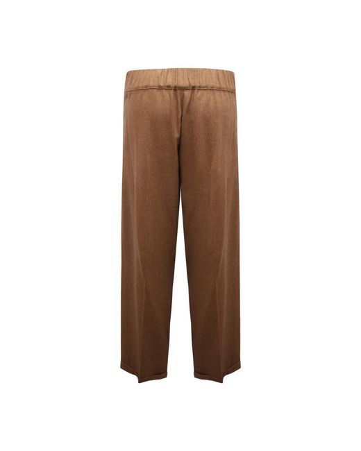 D.exterior Brown Straight Trousers