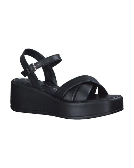 Marco Tozzi Black Flat Sandals