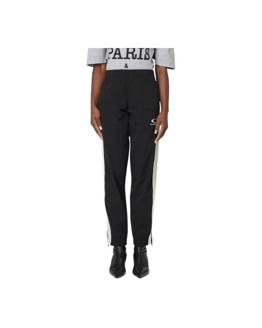 Balenciaga Track Pants Zijstreep Detail in het Black