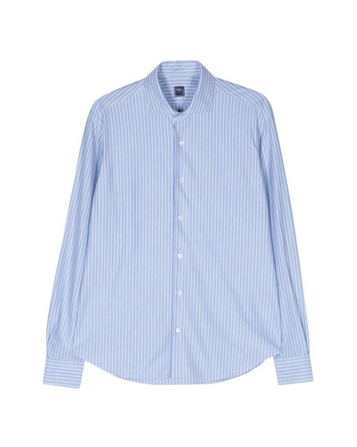 Fedeli Blue Formal Shirts for men