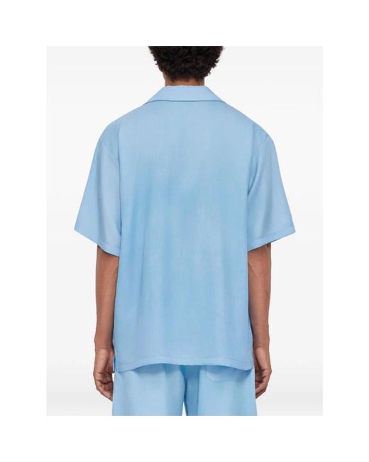 MSGM Blue Short Sleeve Shirts for men