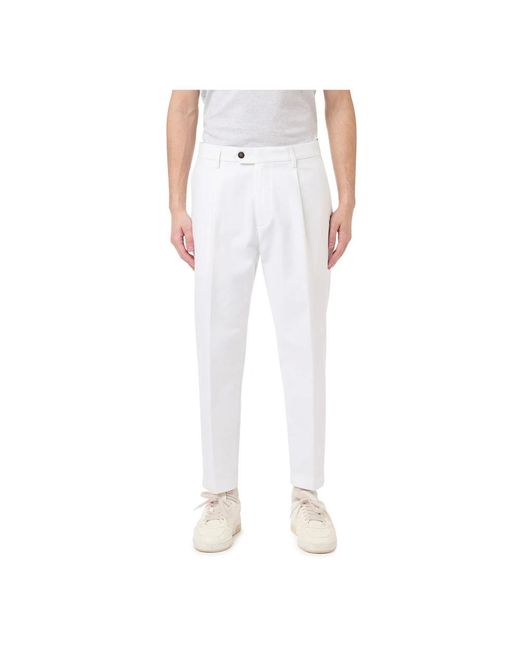 Eleventy Broeken ,Wit ,Katoen Over Pences Broek in het White voor heren