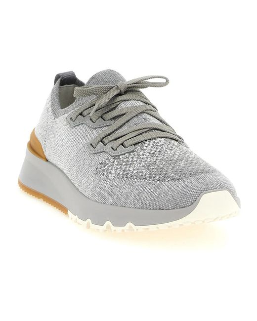 Brunello Cucinelli Gray Sneakers for men