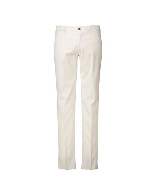 BERWICK  1707 White Chinos for men