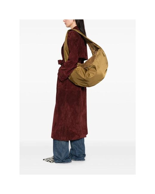 Khaite Metallic Geschwungene Silhouette Wildleder Tasche