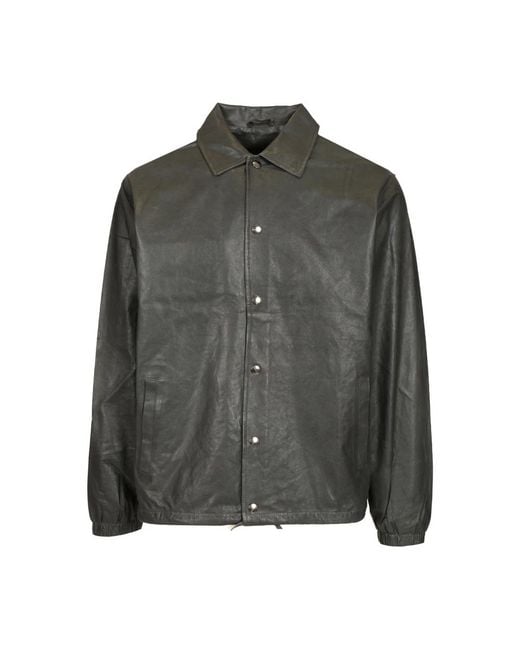Giorgio Brato Green Leather Jackets for men