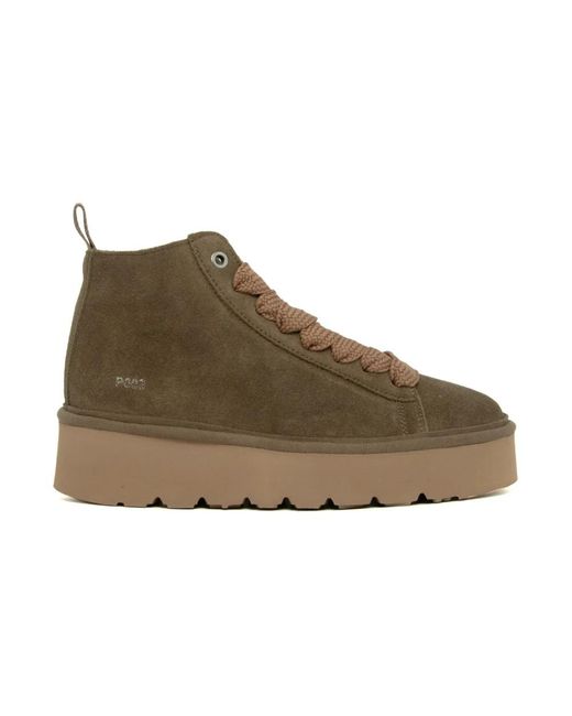 Pànchic Brown Lace-Up Boots