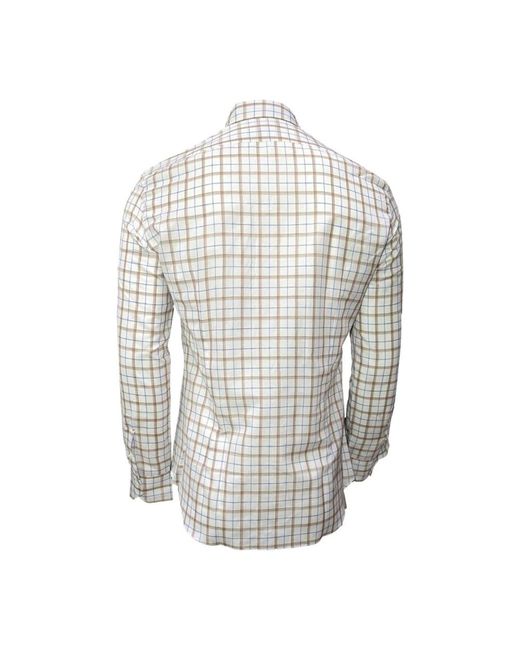 Mazzarelli White Casual Shirts for men