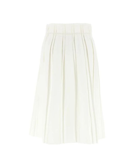 Jil Sander White Midi Skirts