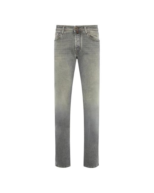 Slim-Fit Jeans di Jacob Cohen in Gray da Uomo