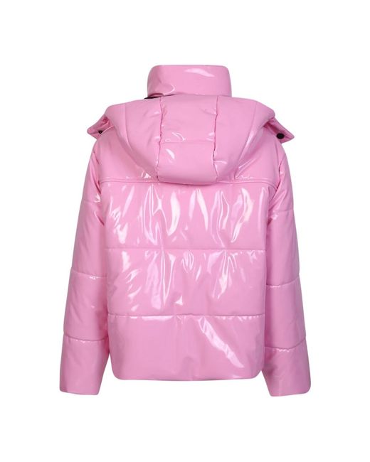 MSGM Pink Padded jacket by . The garment features a bold colour