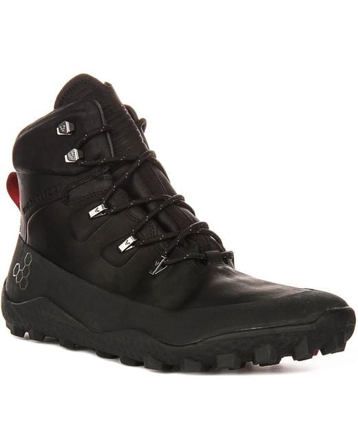Vivobarefoot Black Lace-Up Boots for men