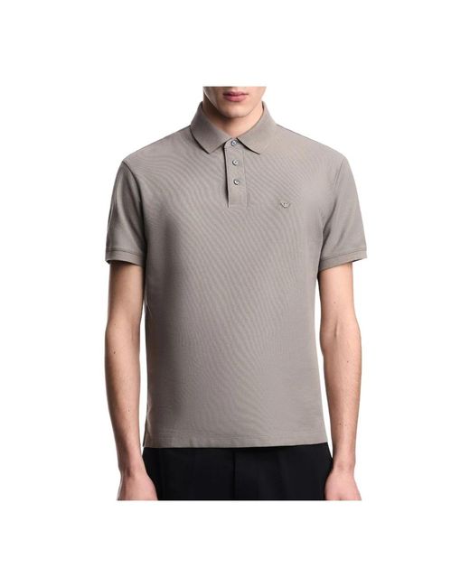 Emporio Armani Gray Polo Shirts for men