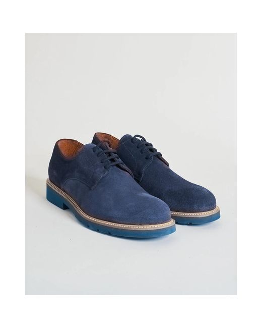 Exton Suede Enkelboot in het Blue voor heren
