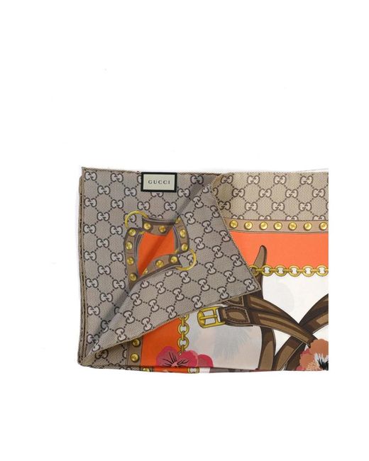 Silky Scarves Gucci de color Pink
