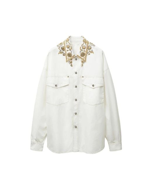 Versace White Casual Shirts for men