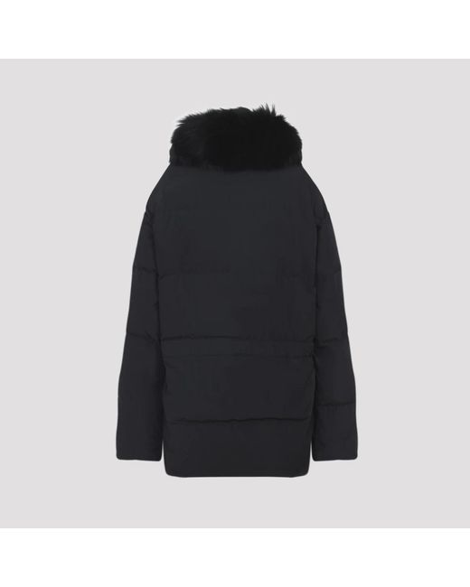 Yves Salomon Black Down Jackets