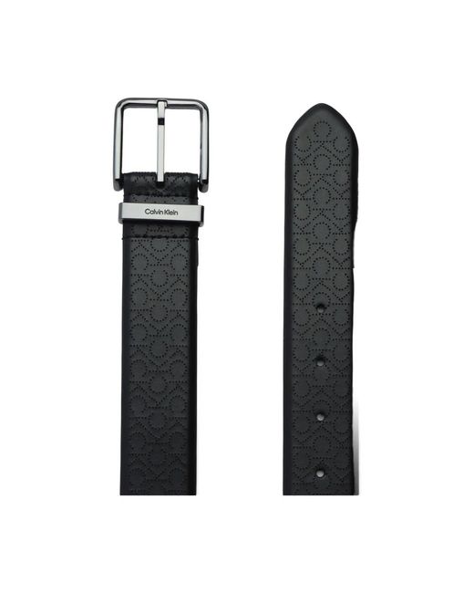 Calvin Klein Leder gürtel mit logo-motiv in Black für Herren