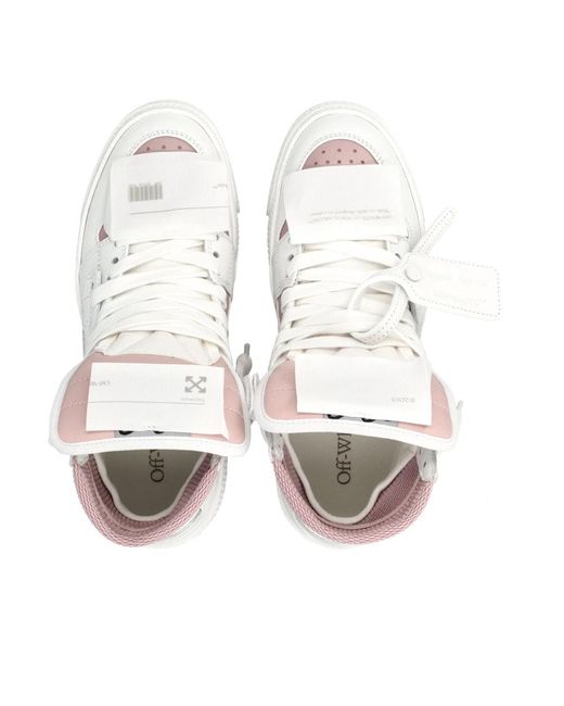 Off-White c/o Virgil Abloh White High Top Sneakers Mit Distinktem Design