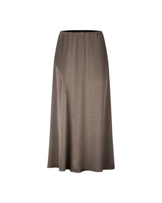Riani Satin Midi Rok in het Brown
