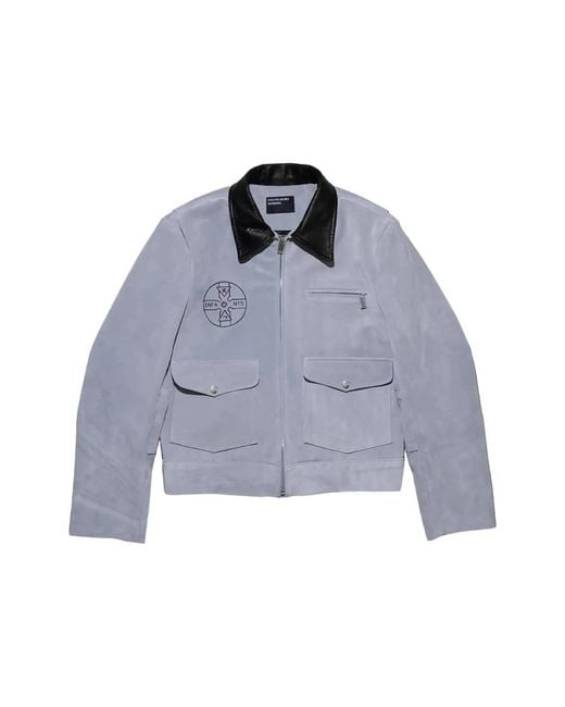 Enfants Riches Deprimes Blue Leather Jackets for men