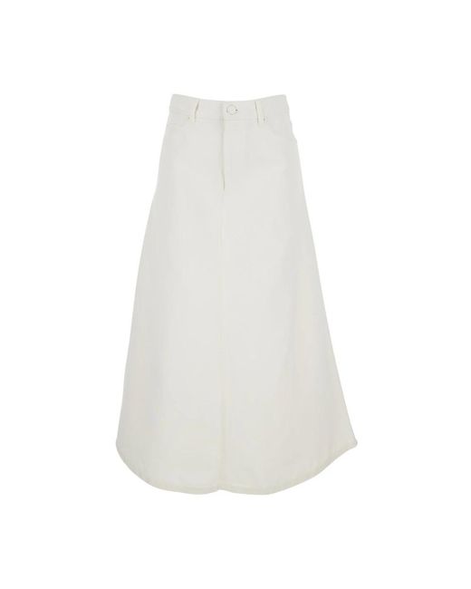 Denim Skirts AMI de color White