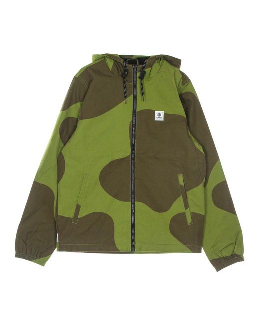 Element Tarnmuster Herrenjacke Leicht Winddicht Wasserdicht in Green für Herren