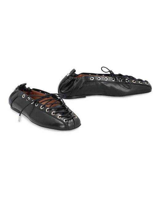 Ganni Black Ballerina Shoes