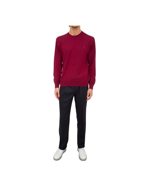 Etro Red Round-Neck Knitwear for men