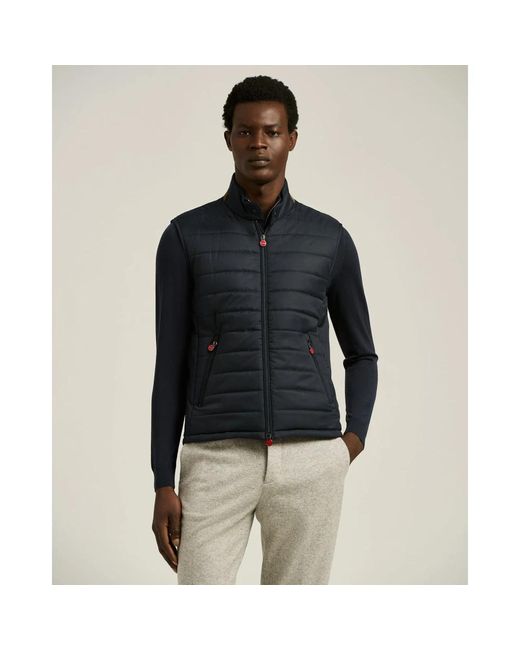 Kiton Technische Gewatteerde Vest in het Black voor heren