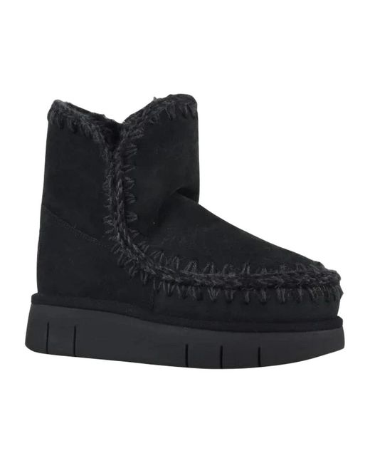 Mou Black Winter Boots