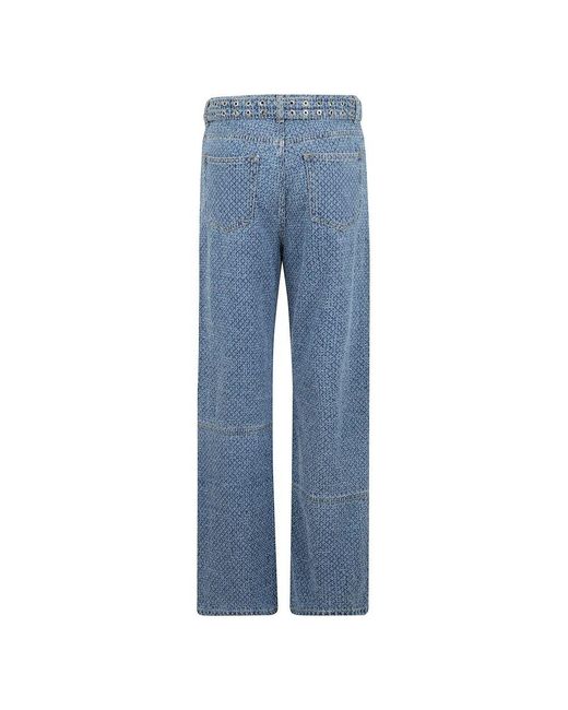 Ganni Blue Straight Jeans