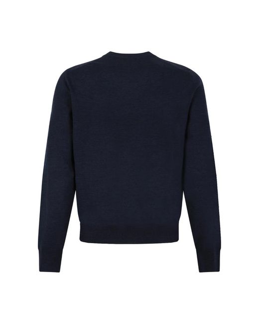 McQueen Blue Round-Neck Knitwear for men
