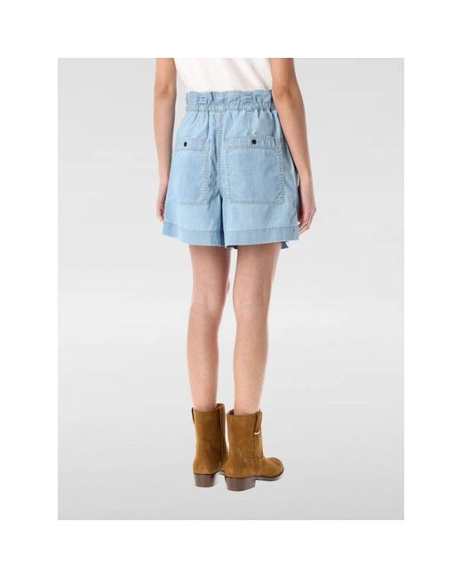 Isabel Marant Versleten Denim Shorts in het Blue