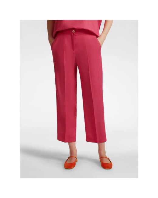 Elena Miro Red Cropped Trousers