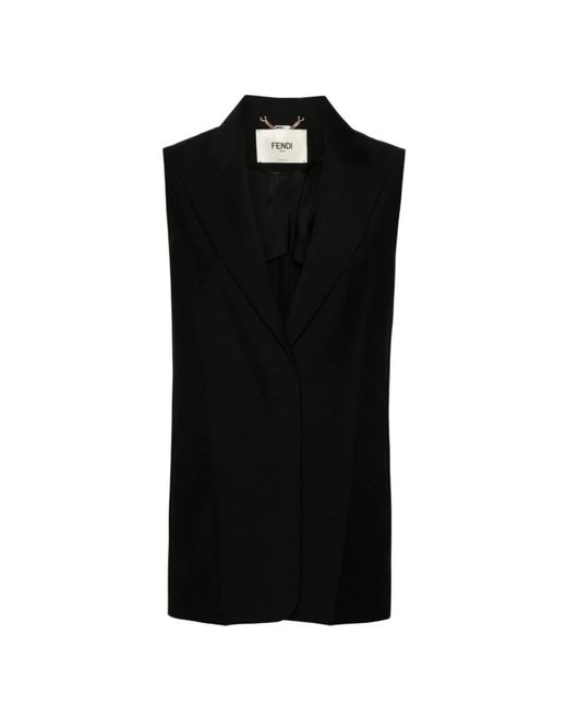 Fendi Vests in het Black