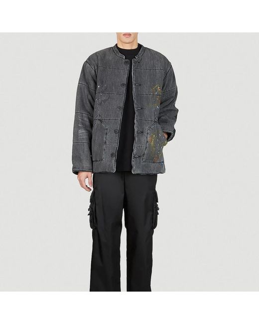 LIBERAIDERS Jassen ,Grijs ,Denim Denim Jack Met Verfspatten in het Gray voor heren