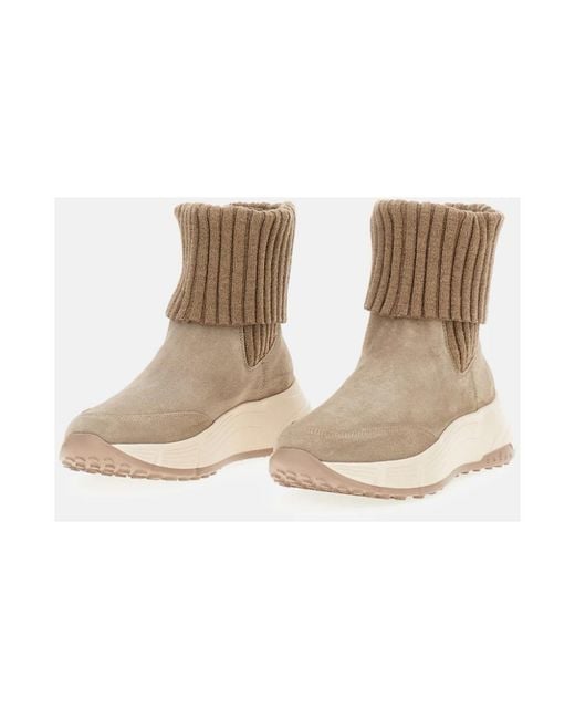Hogan Natural Knitted H669 Boots