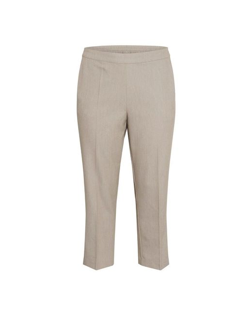 Kaffe Gray Cropped Trousers