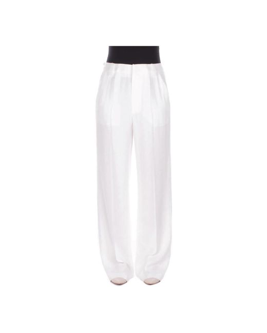 Dondup White Wide Trousers