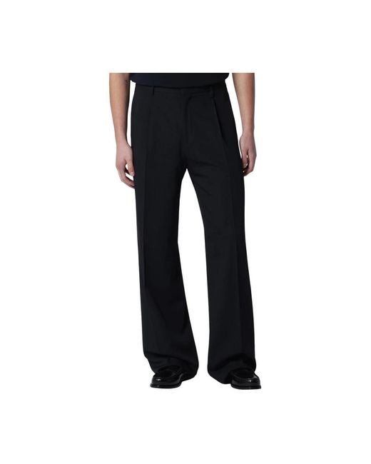 Lardini Black Wide Trousers for men