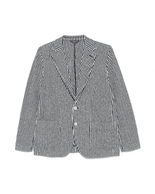 Circolo 1901 Jassen ,Blauw ,Blauwe Knoopjas Met Zakken in het Gray voor heren