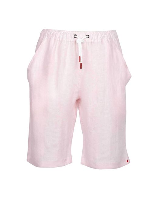 Kiton Pink Casual Shorts for men