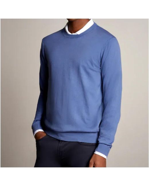Fay Blue Round-Neck Knitwear for men