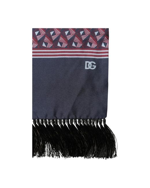 Dolce & Gabbana Purple Silk Scarves for men