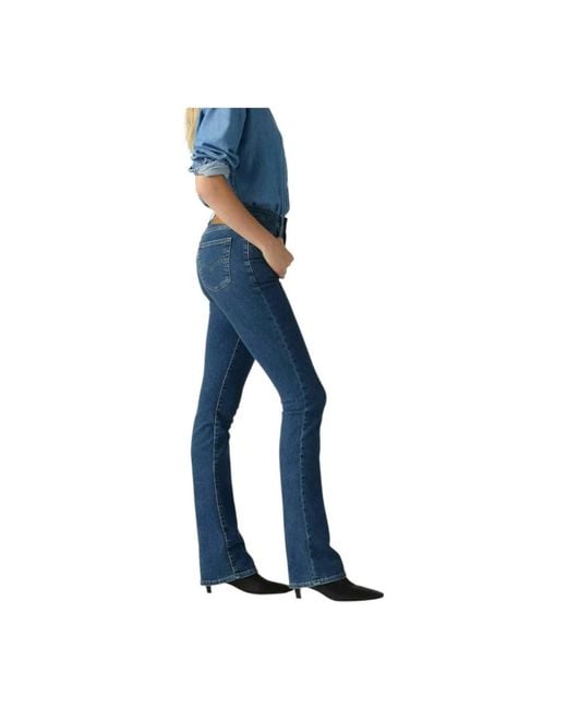 Levi's Jeans ,Blauw ,Denim 725 High Rise Bootcut in het Blue