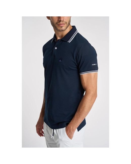 People Of Shibuya Blue Polo Shirts for men